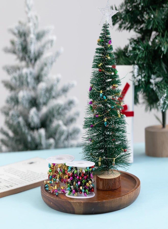 Gloreyan Mini Dollhouse Christmas Lights Fake String Lights Xmas Decoration for Christmas Dollhouse Craft Fairy Garden Accessories Party Supply, 2 Pack - Image 4